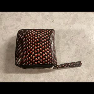 & Other Stories Pink and White Snakeskin Zip Wallet